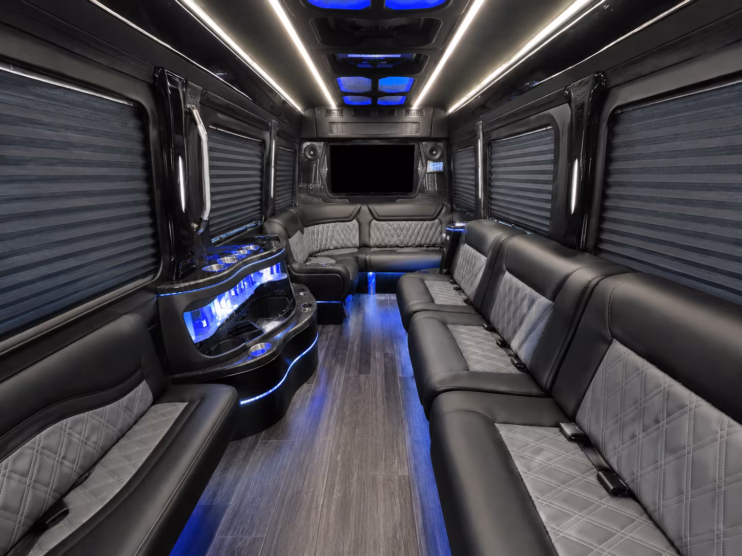 chapel hill 50 passenger party bus interior
