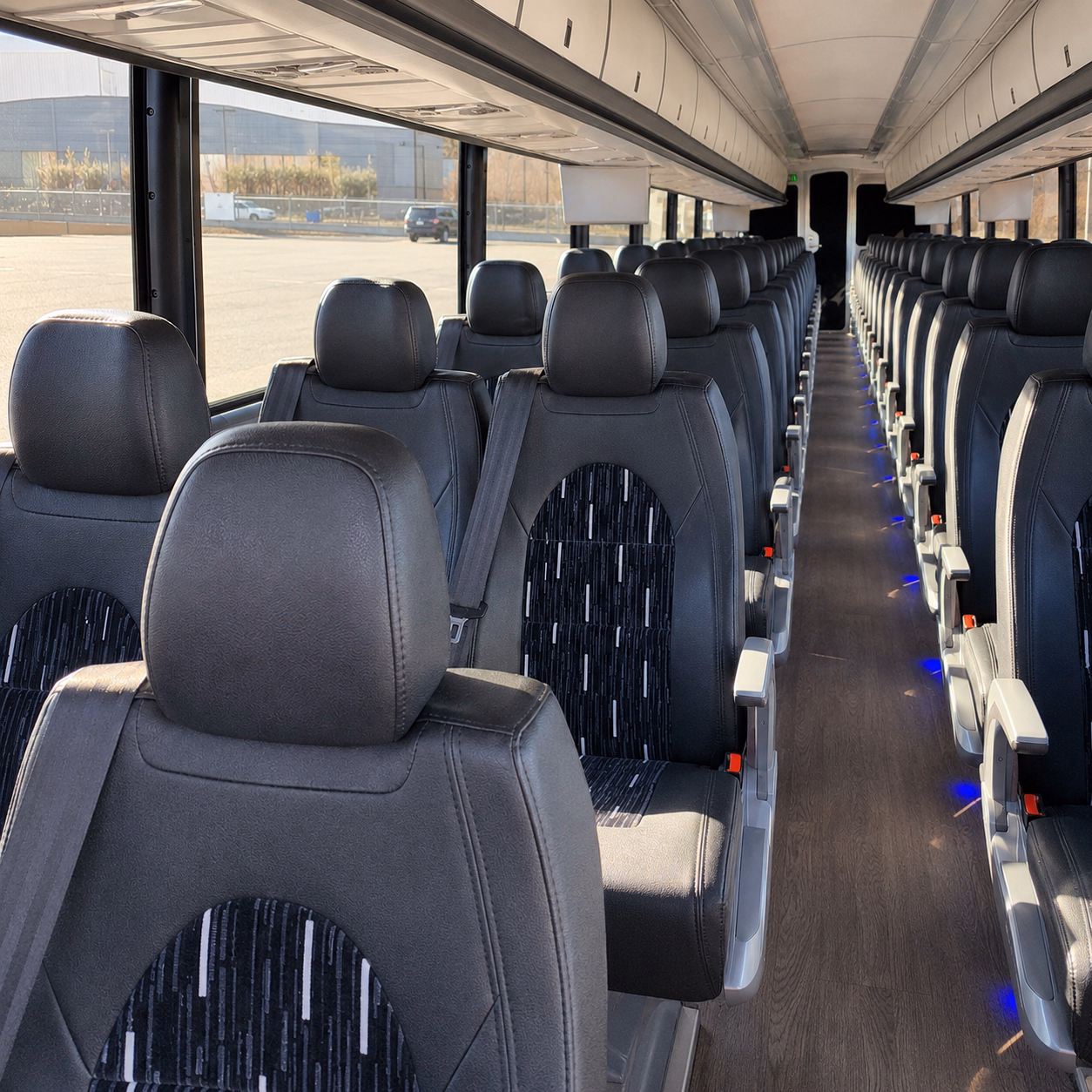 chapel hill charter bus interior
