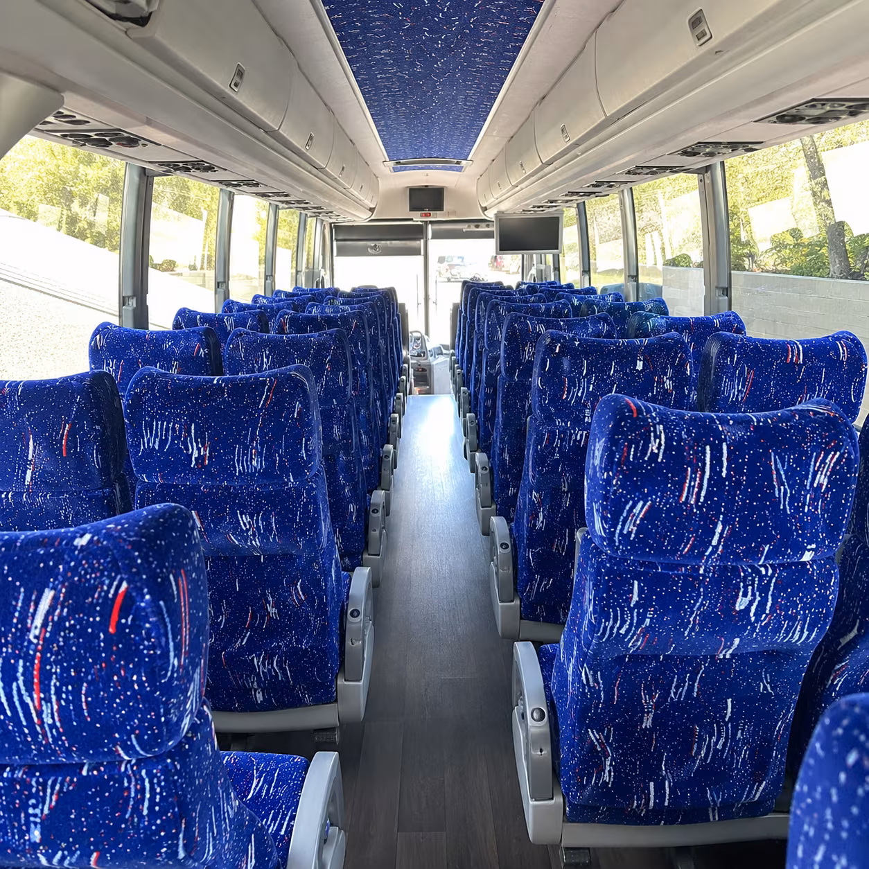 durham charter bus rental interior
