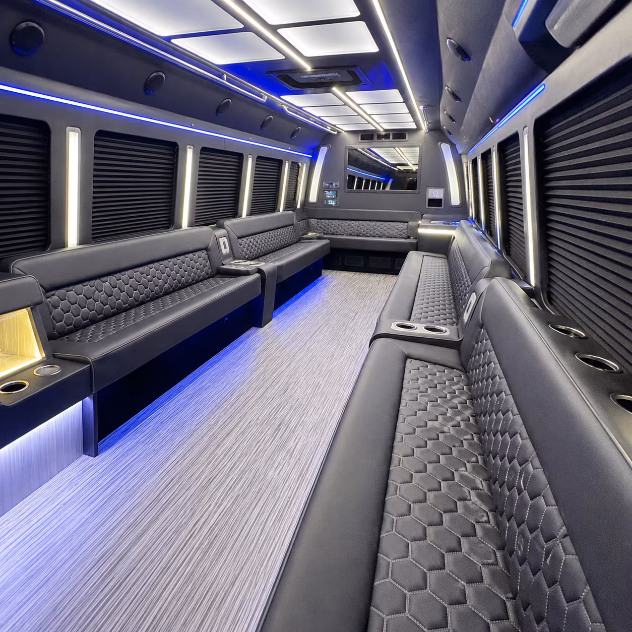 let a party bus set the mood before the first song plays