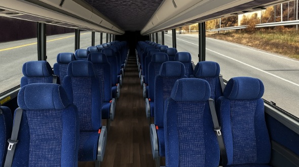 Interior of Charter Bus Company Chapel Hill's 20 Passenger Mini bus in Chapel Hill