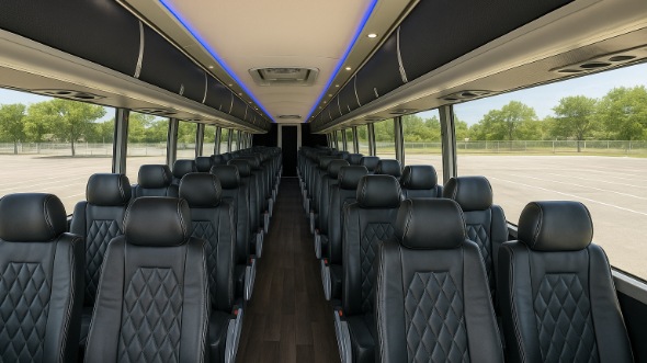 chapel hill 50 passenger charter bus inside