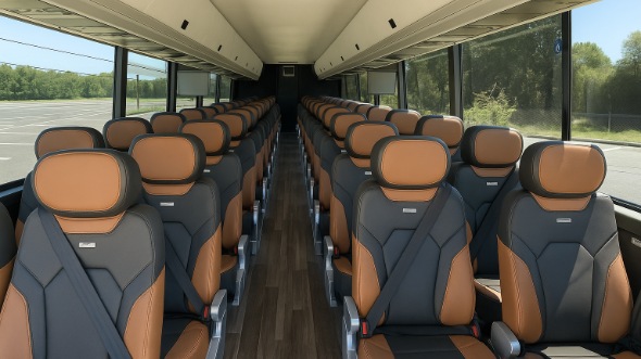 chapel hill 54 passenger charter bus interior