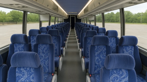 chapel hill 55 passenger charter bus inside
