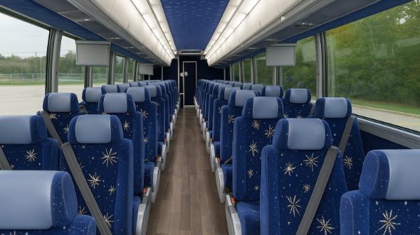 chapel hill 56 passenger charter bus inside