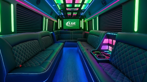 chapel hill party bus rental inside