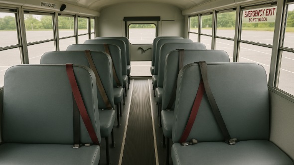 Interior of Charter Bus Company Chapel Hill's School Bus in Chapel Hill